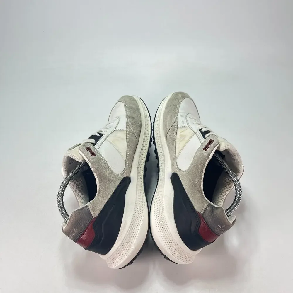 Geox PG1X B ABX Off White Grey Low Top Waterproof Sneakers Shoes Men's Size 10